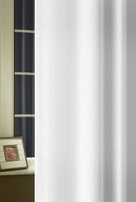 Egyszínű sötétítő függöny méretre varrva ráncolóval Napoli 01 fehér